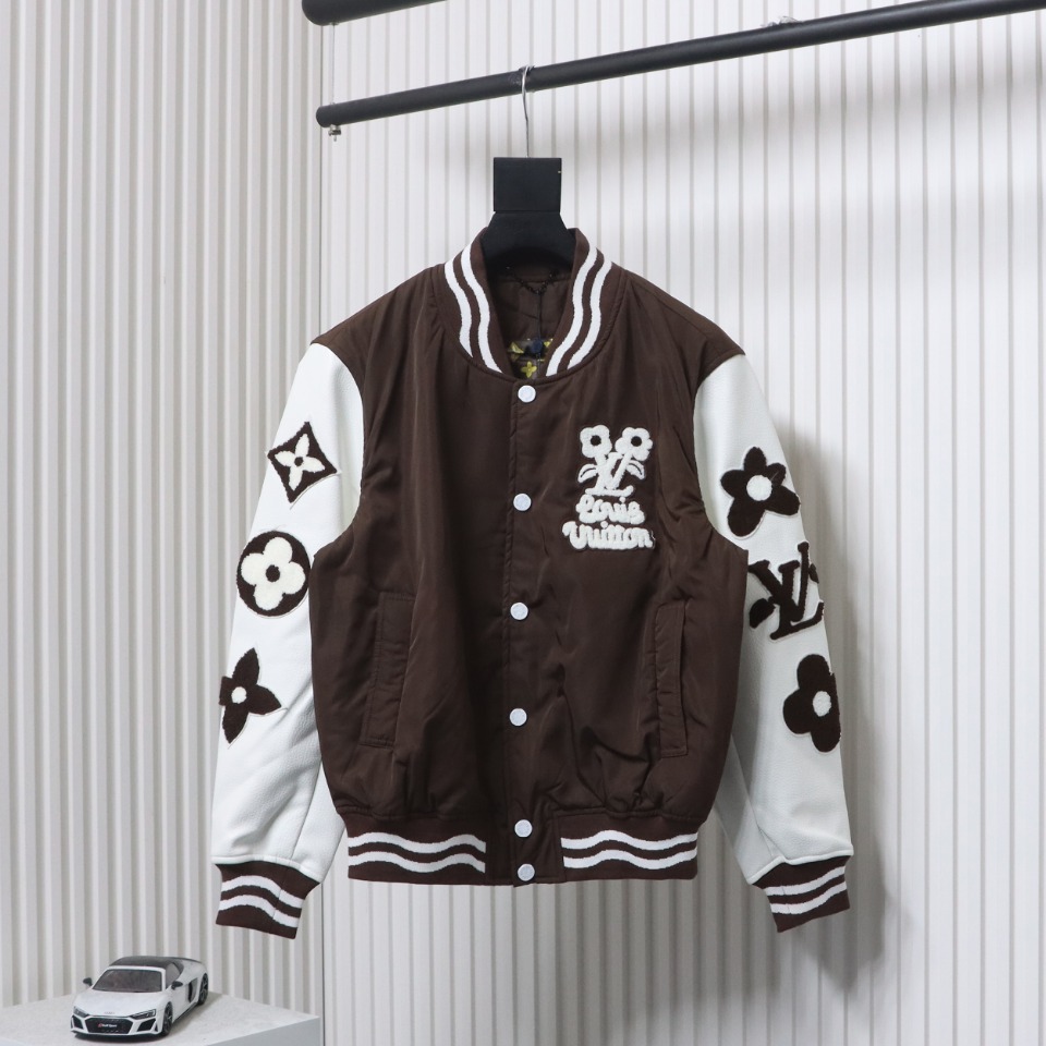Louis Vuitton Floral Presbyopic Wave Baseball Jacket