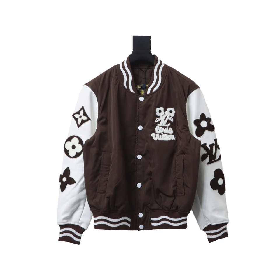 Louis Vuitton Floral Presbyopic Wave Baseball Jacket
