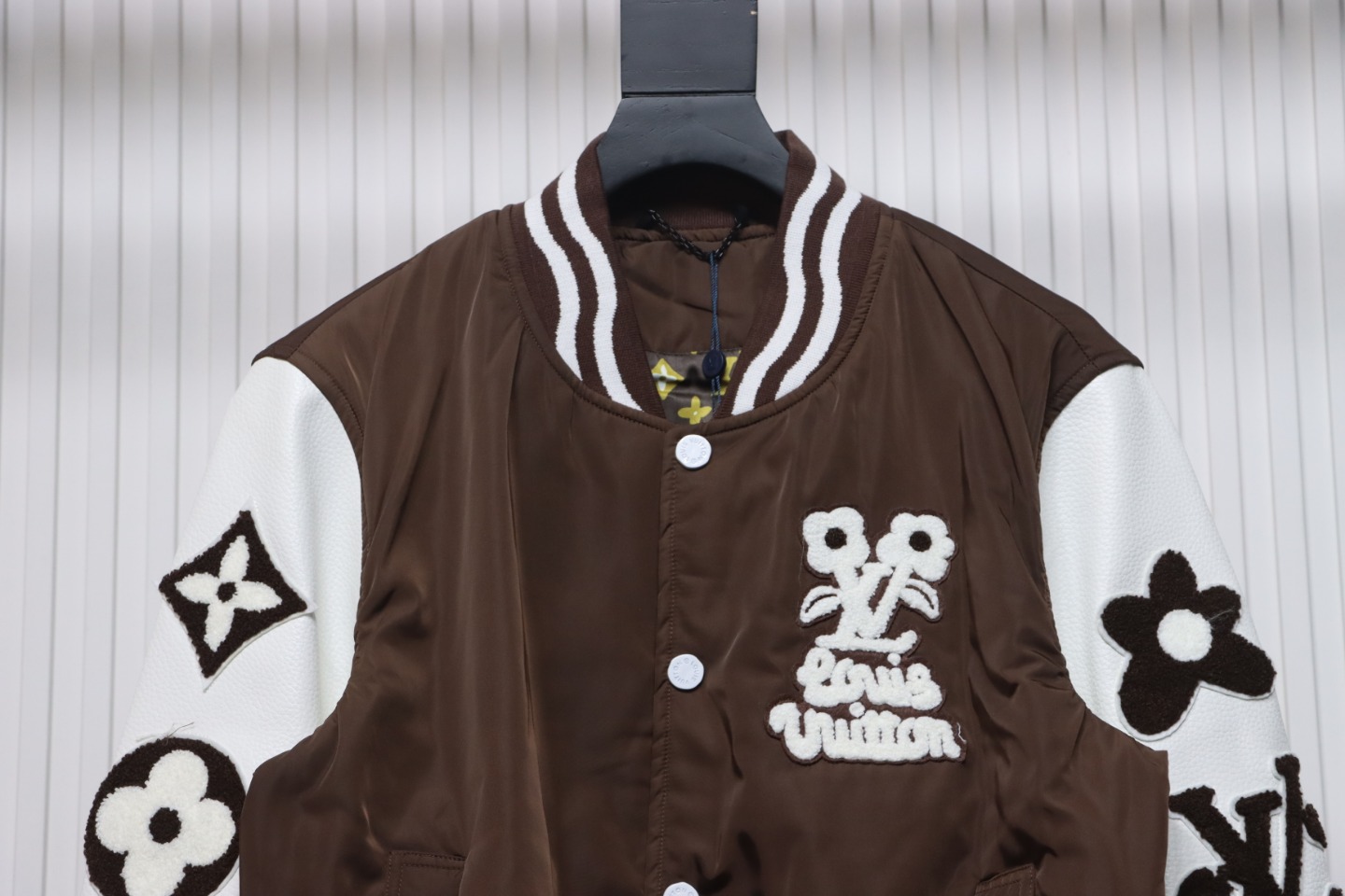Louis Vuitton Floral Presbyopic Wave Baseball Jacket