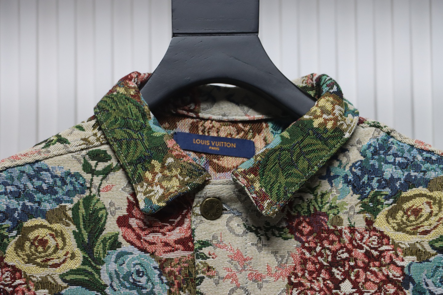 Louis Vuitton Floral Rose Print Denim Jacket