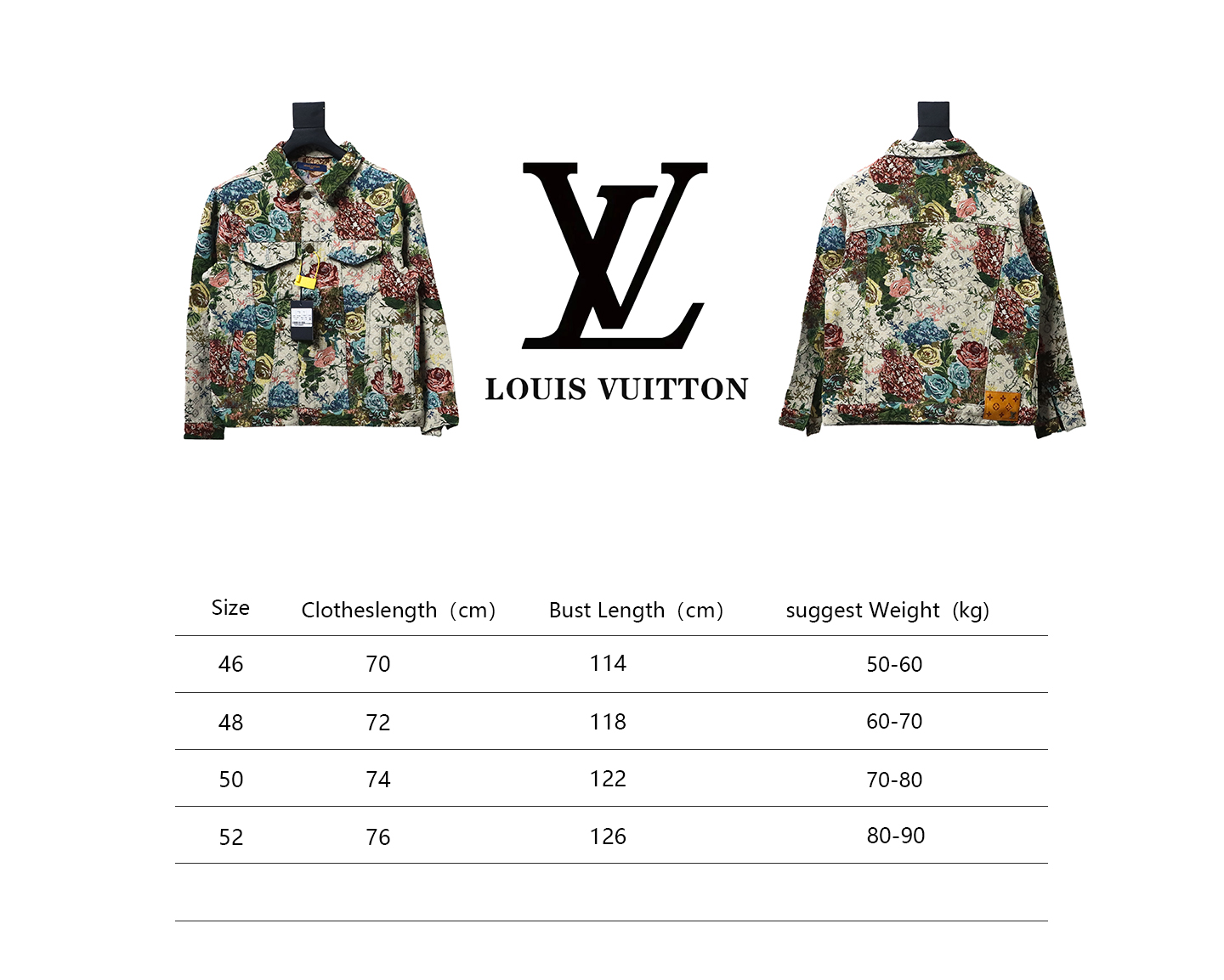 Louis Vuitton Floral Rose Print Denim Jacket