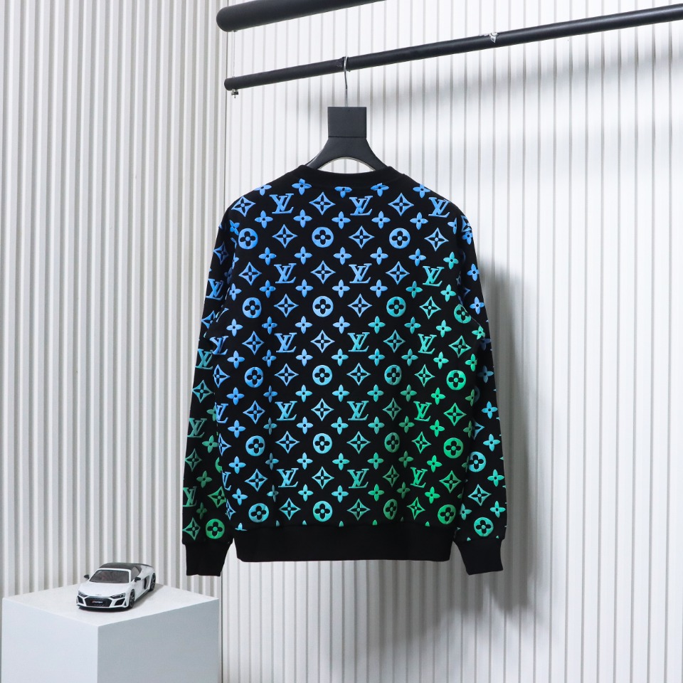 Louis Vuitton Full Print Gradient Round Neck Sweatshirt
