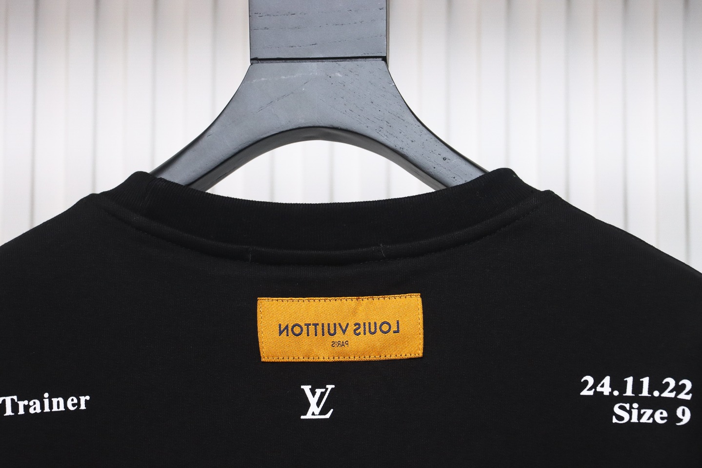 Louis Vuitton Lettering Shoes Print Crewneck Sweatshirt Black