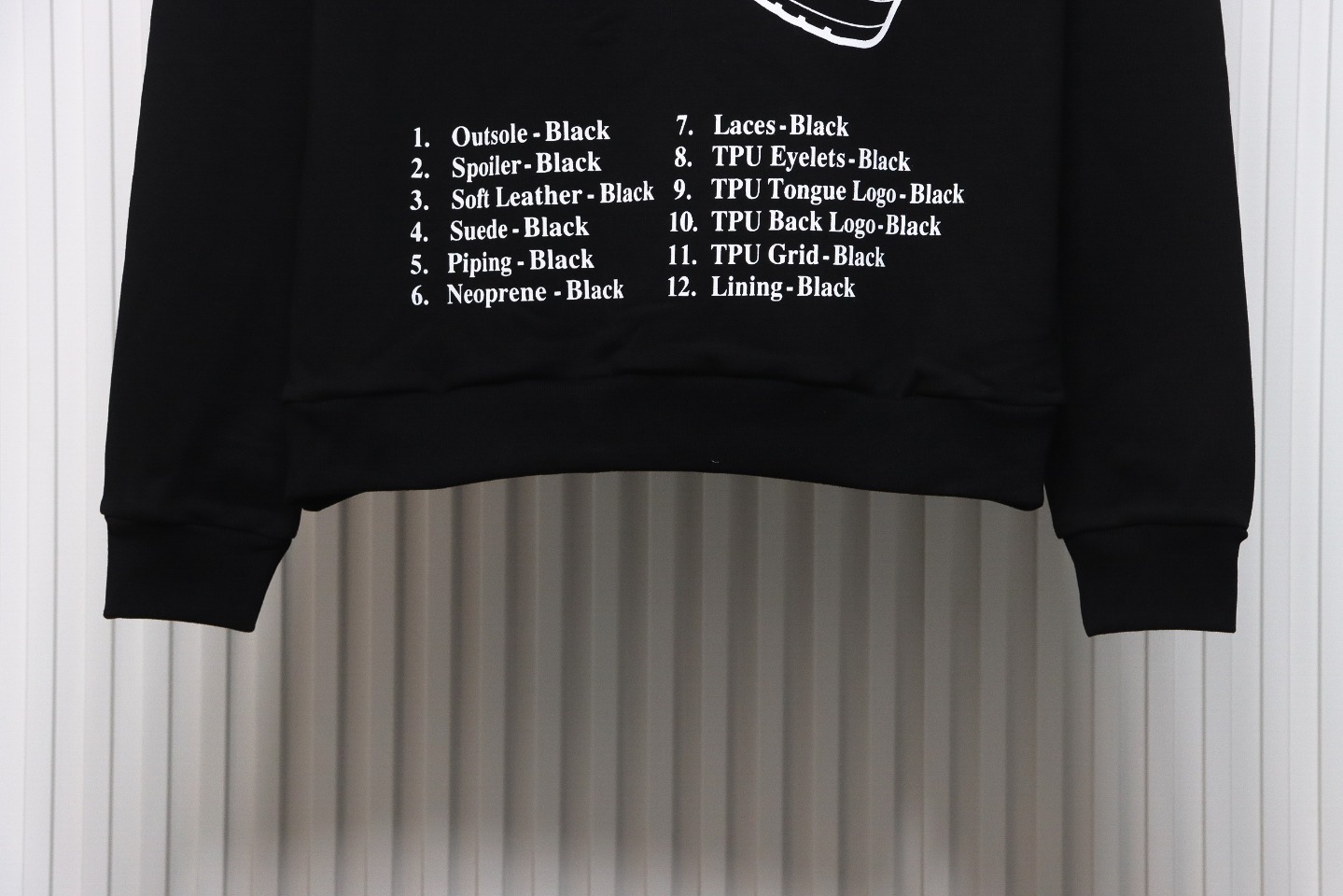 Louis Vuitton Lettering Shoes Print Crewneck Sweatshirt Black
