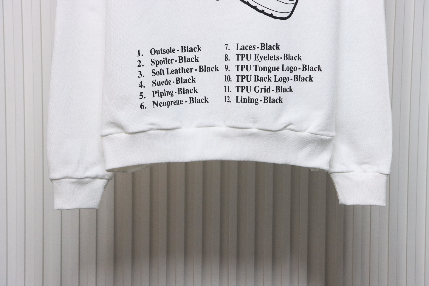 Louis Vuitton Lettering Shoes Print Crewneck Sweatshirt White
