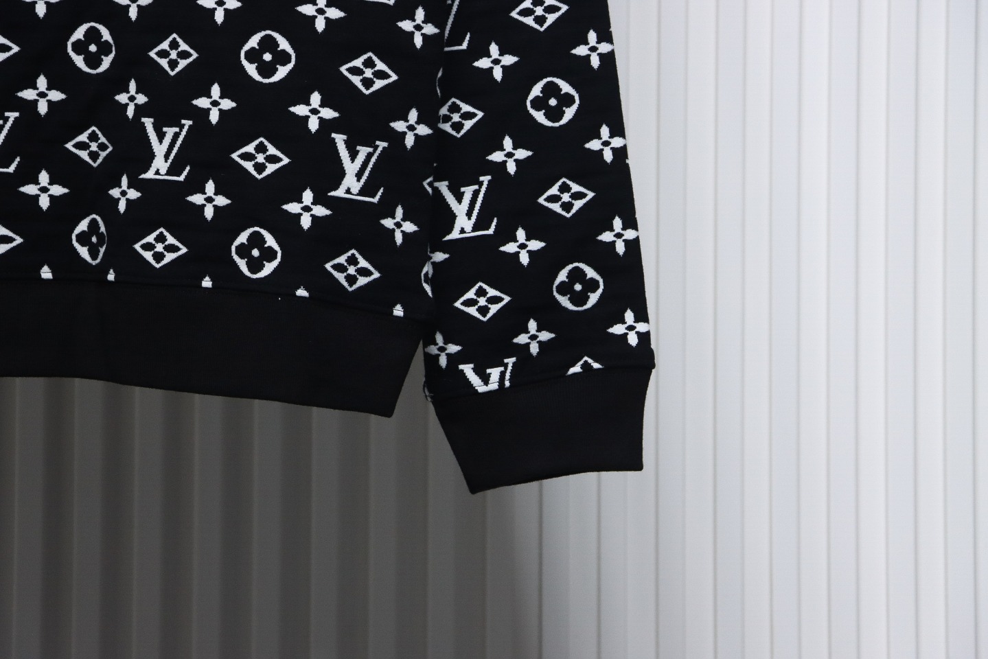 Louis Vuitton LV All Over Printed LOGO Jacquard Round Neck Sweatshirt