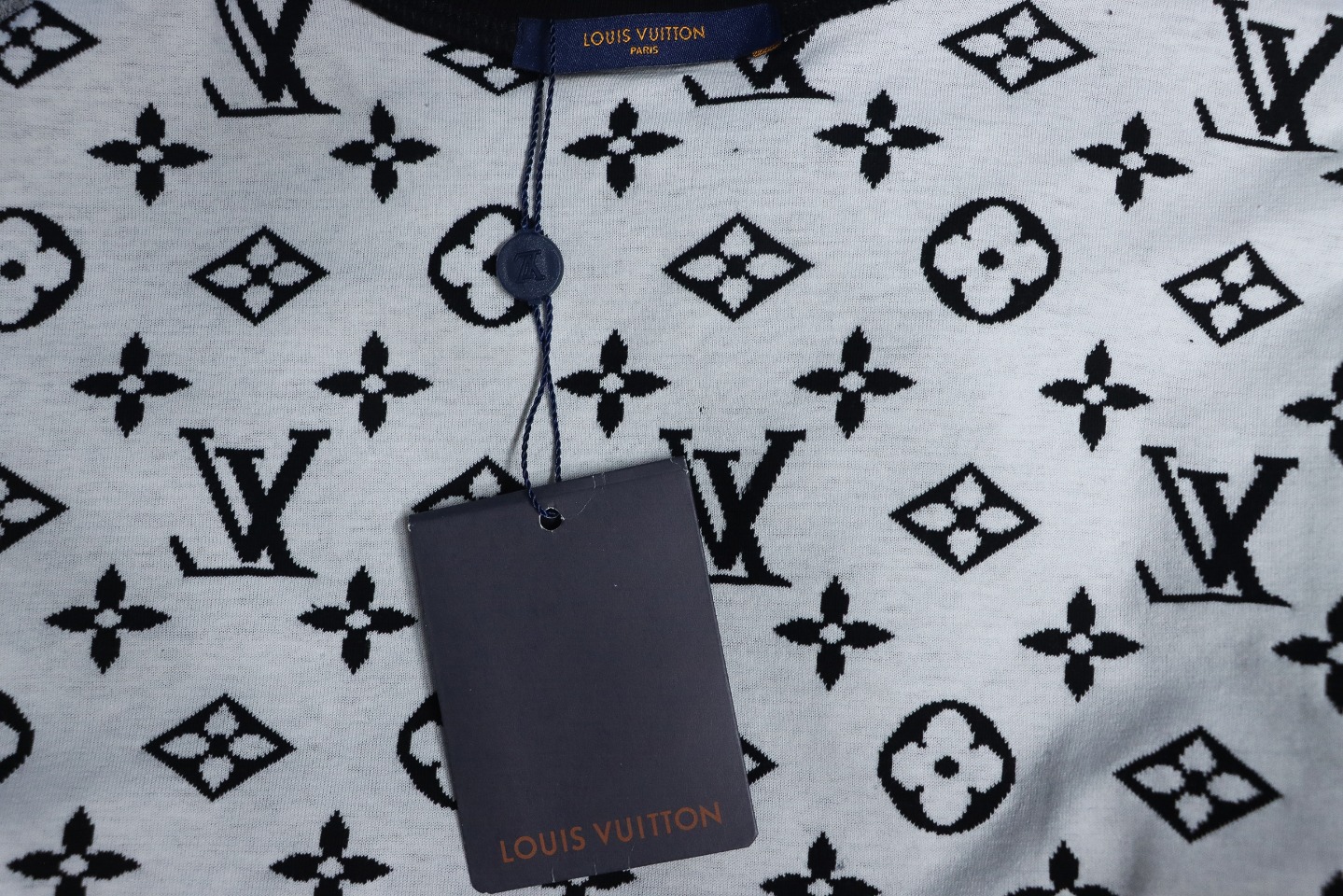 Louis Vuitton LV All Over Printed LOGO Jacquard Round Neck Sweatshirt