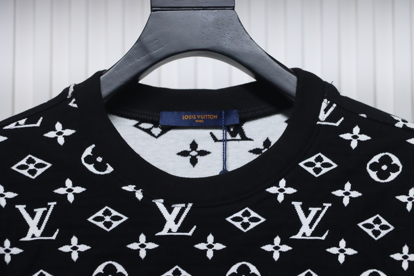Louis Vuitton LV All Over Printed LOGO Jacquard Round Neck Sweatshirt