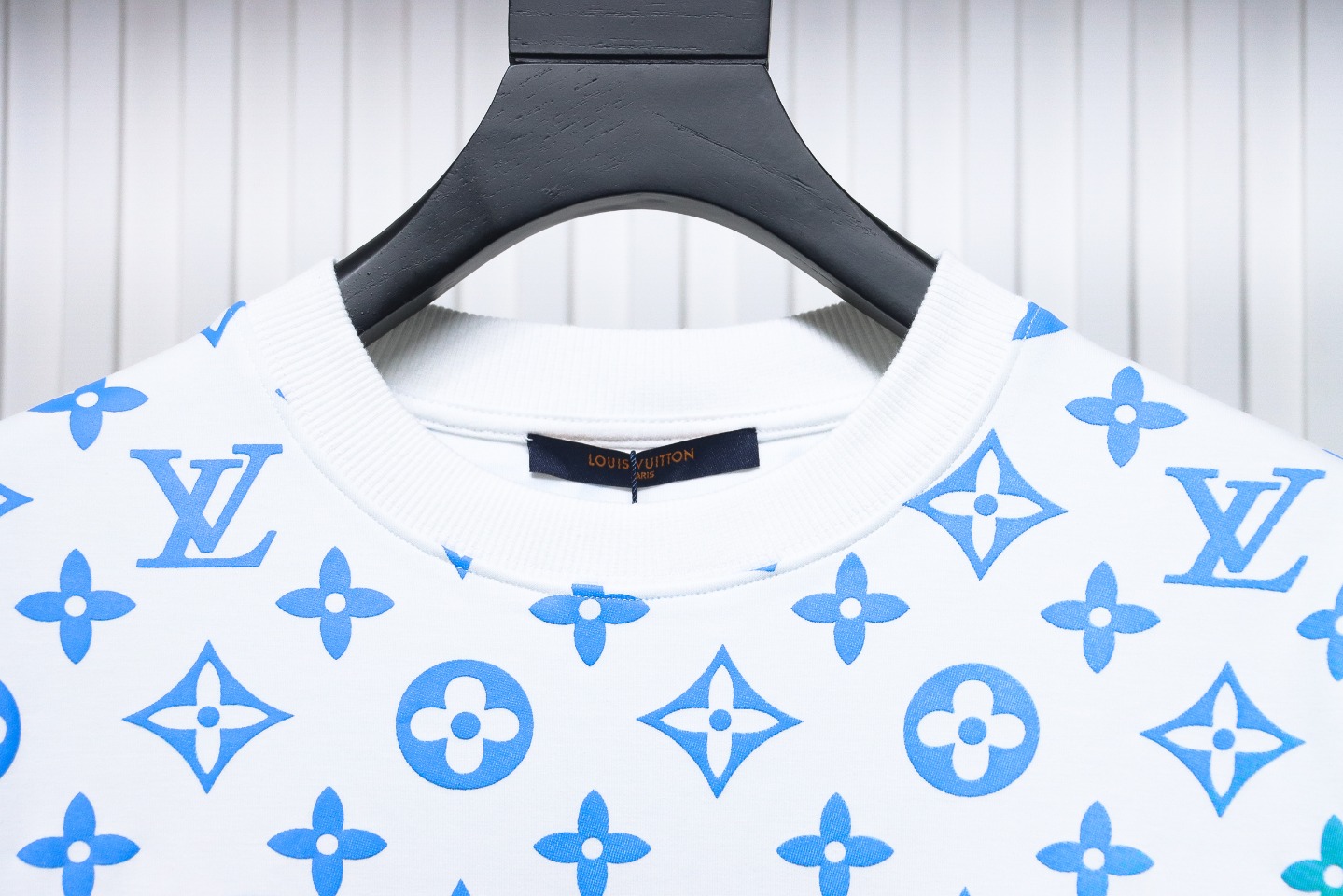 Louis Vuitton LV Full Print Gradient Round Neck Sweatshirt White