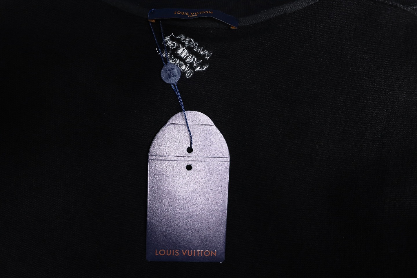 Louis Vuitton Metal Stud Lettering Long Sleeve Sweatshirt Black