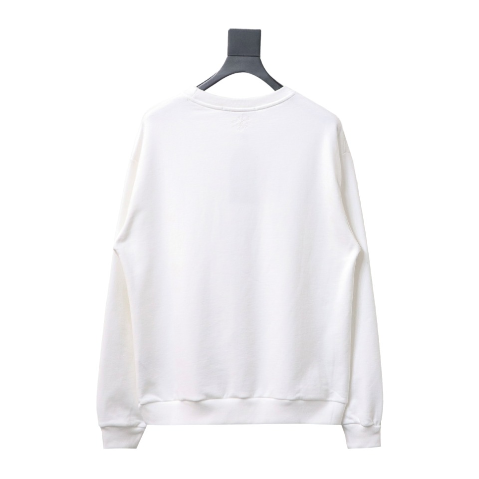 Louis Vuitton Metal Stud Lettering Long Sleeve Sweatshirt White