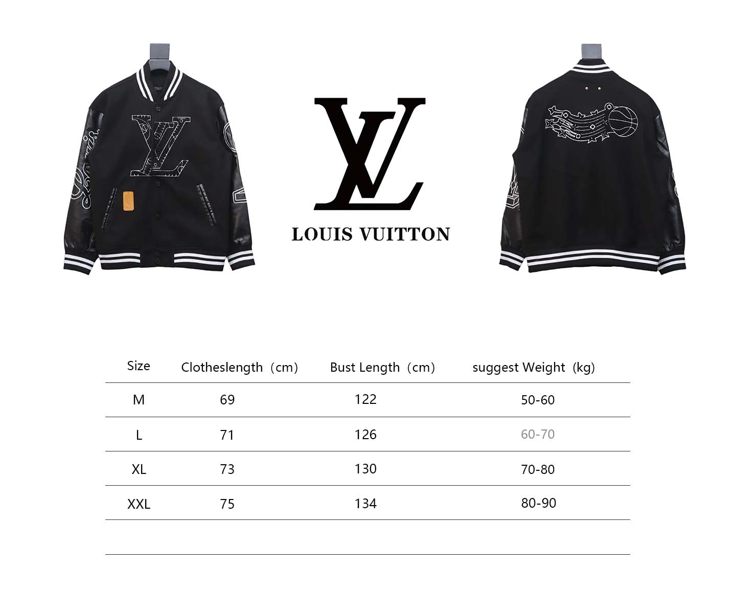 Louis Vuitton NBA Sleeve Baseball Jacket