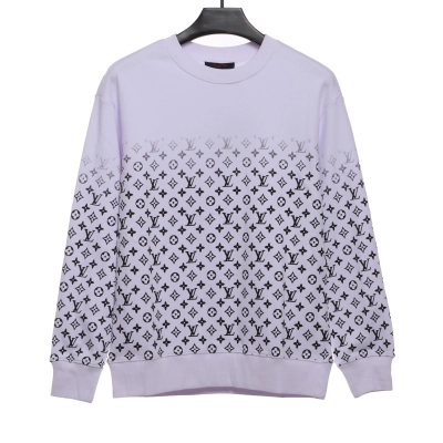Louis Vuitton Old Flower All Over Gradient Print Sweatshirt White 01