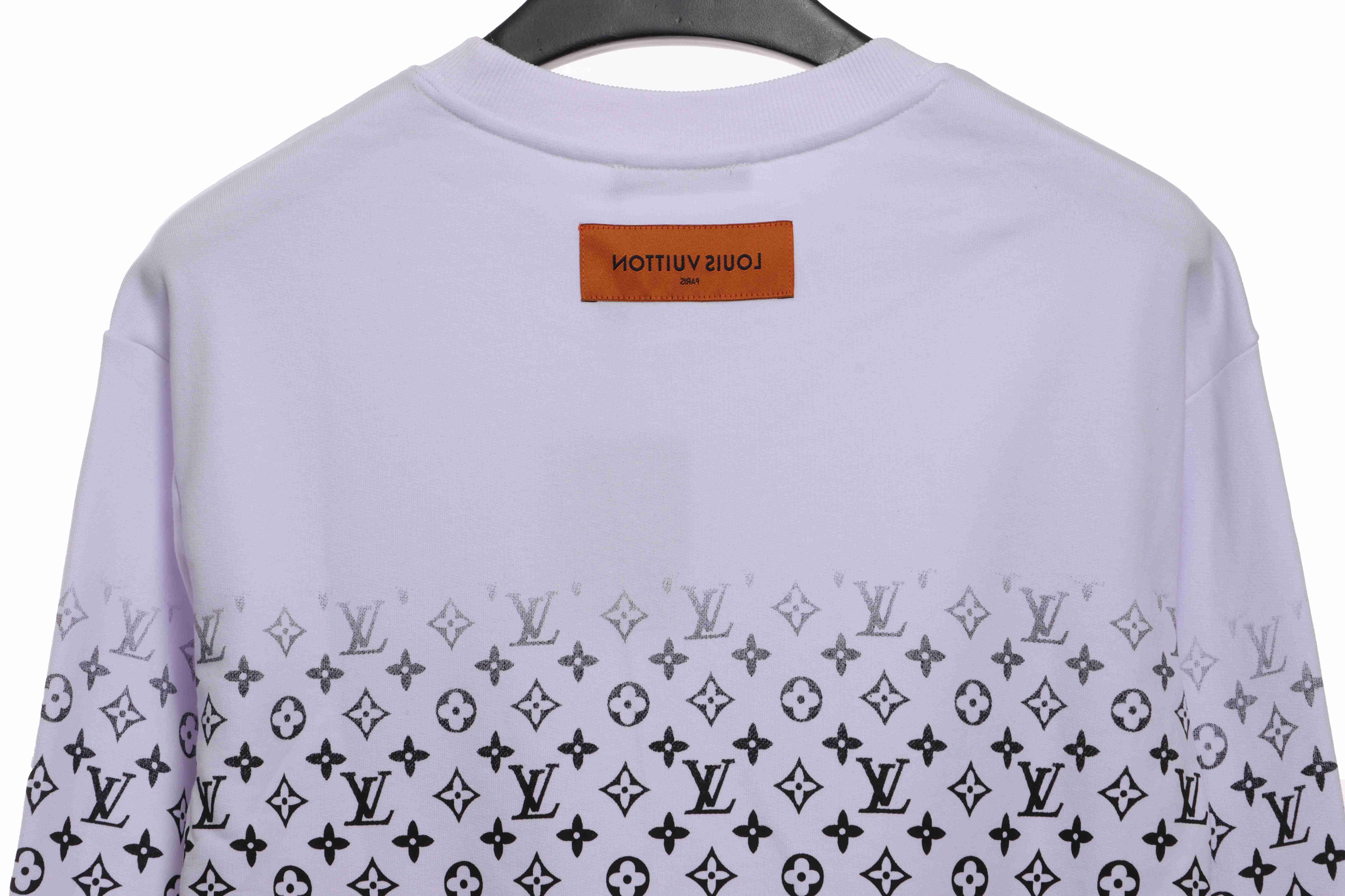 Louis Vuitton Old Flower All Over Gradient Print Sweatshirt White