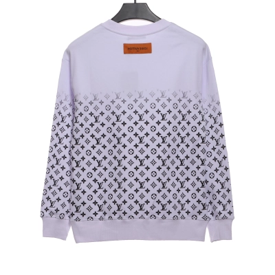 Louis Vuitton Old Flower All Over Gradient Print Sweatshirt White 02