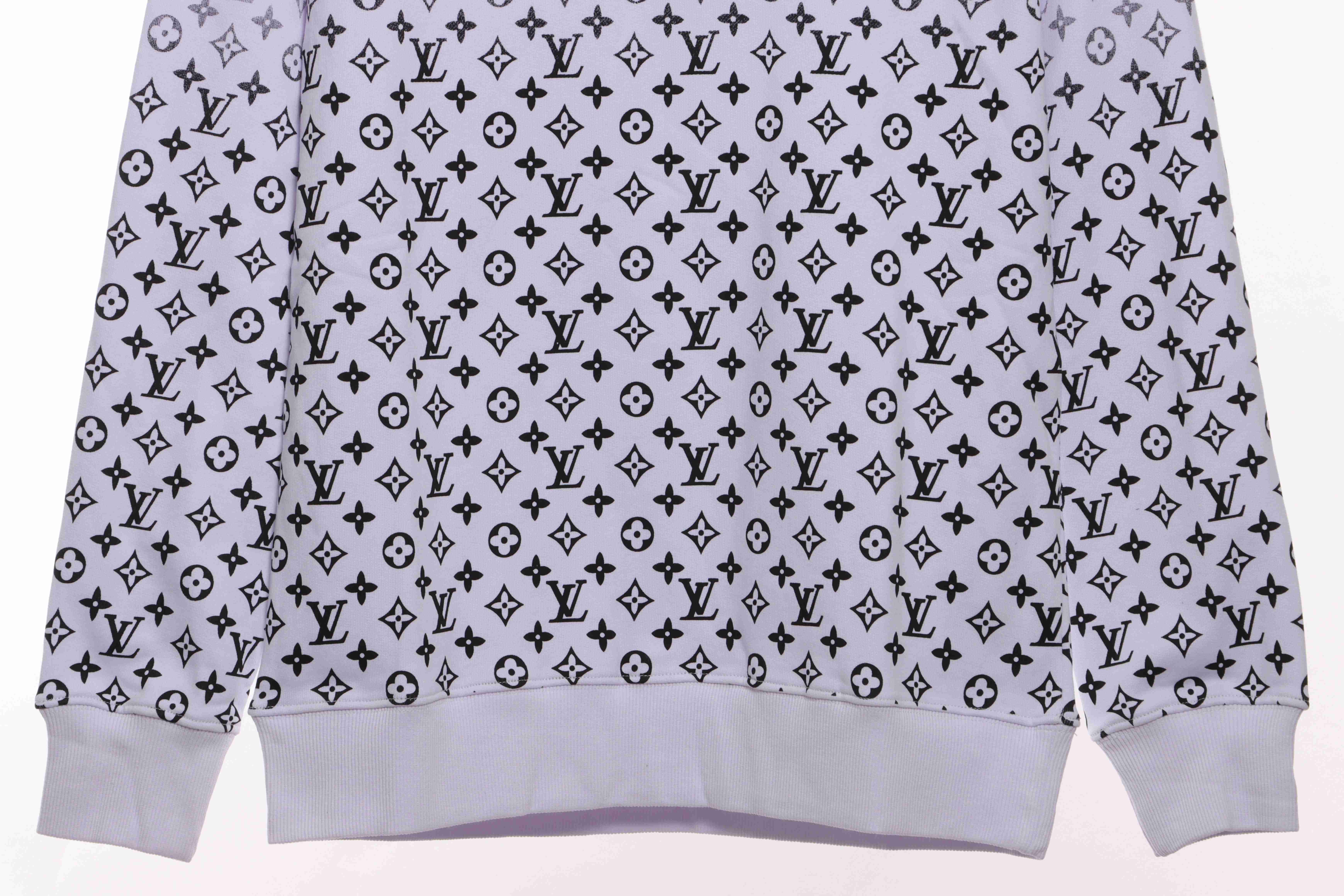 Louis Vuitton Old Flower All Over Gradient Print Sweatshirt White