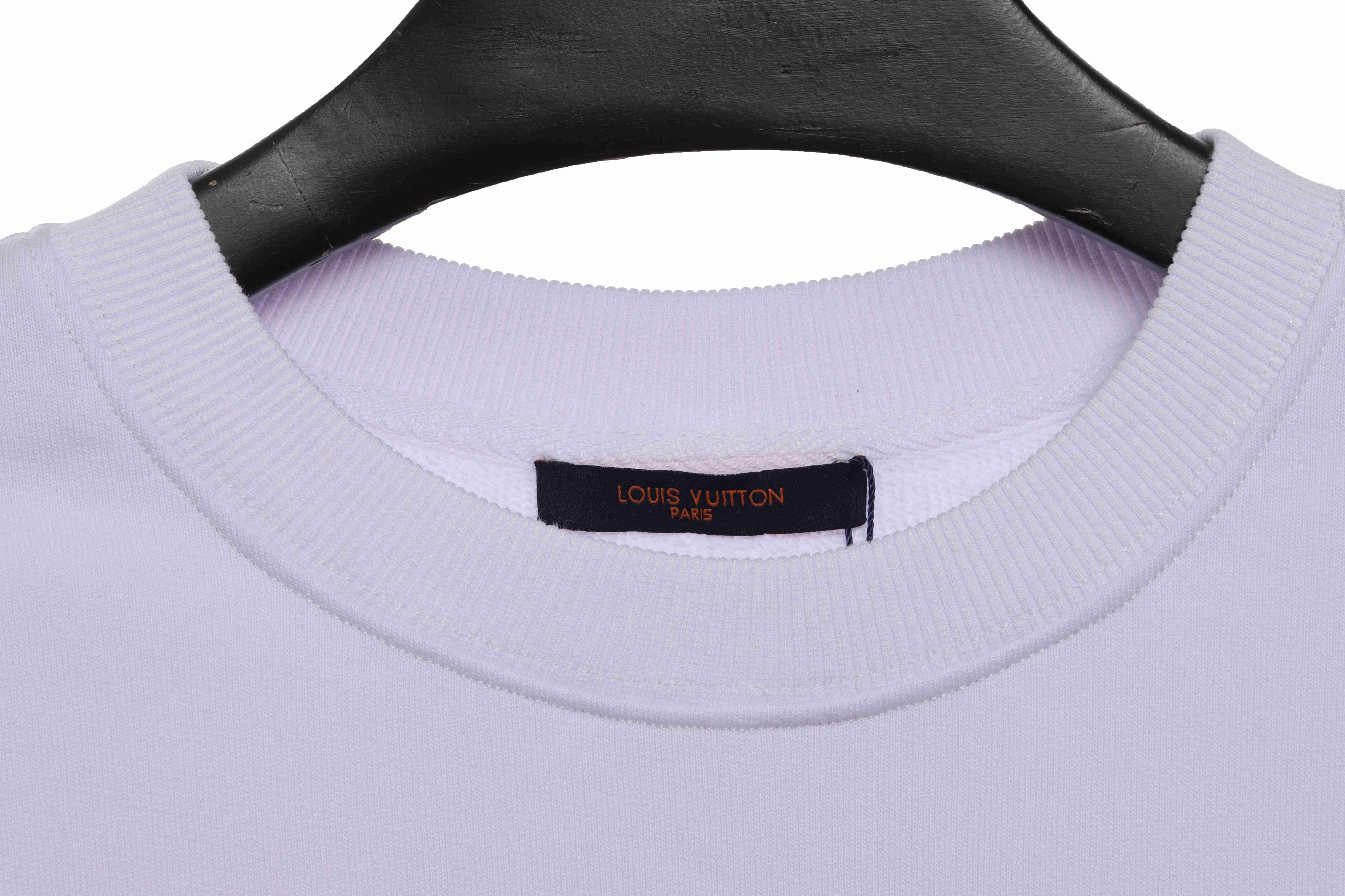 Louis Vuitton Old Flower All Over Gradient Print Sweatshirt White