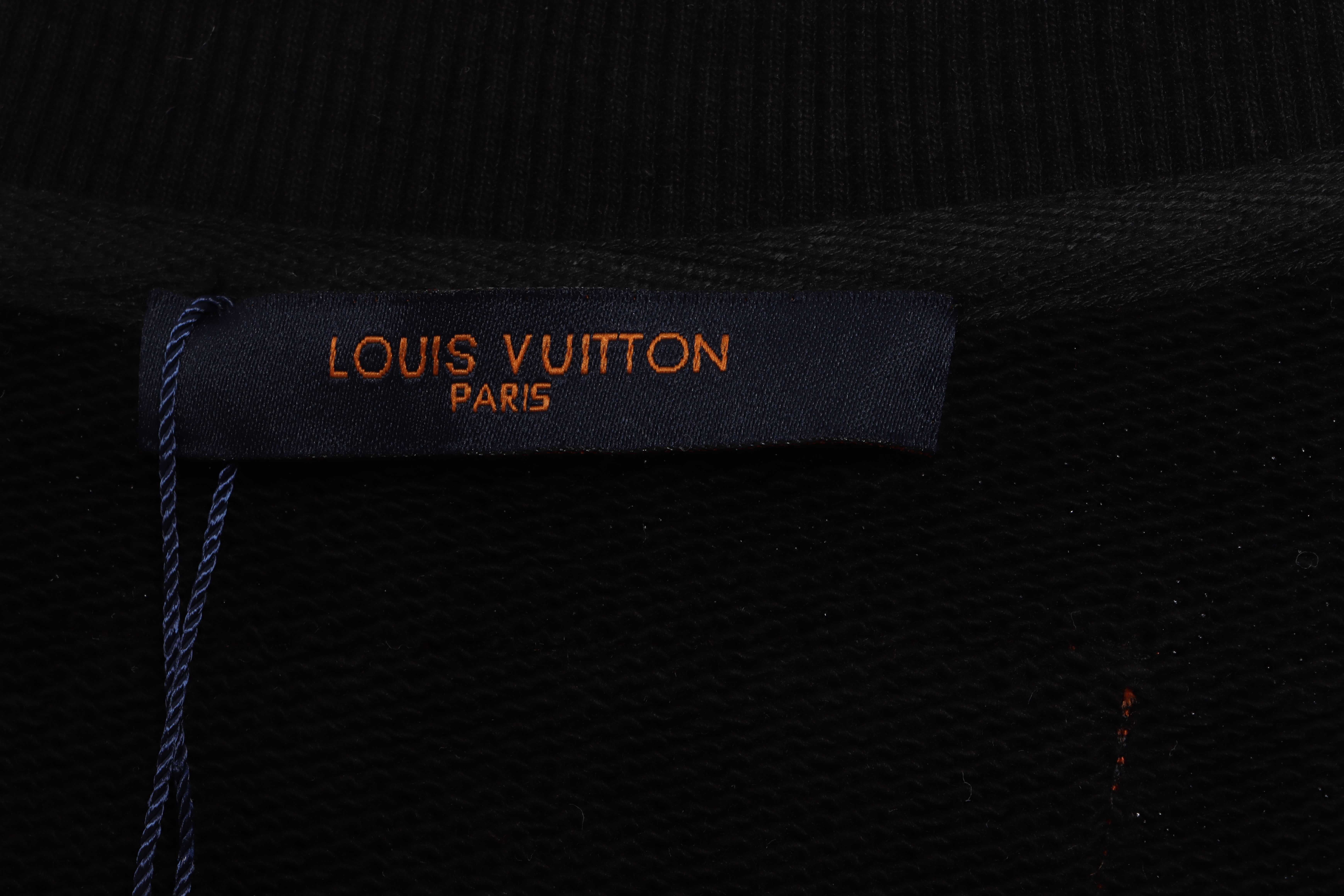 Louis Vuitton Old Flower All Over Gradient Print Sweatshirt Black