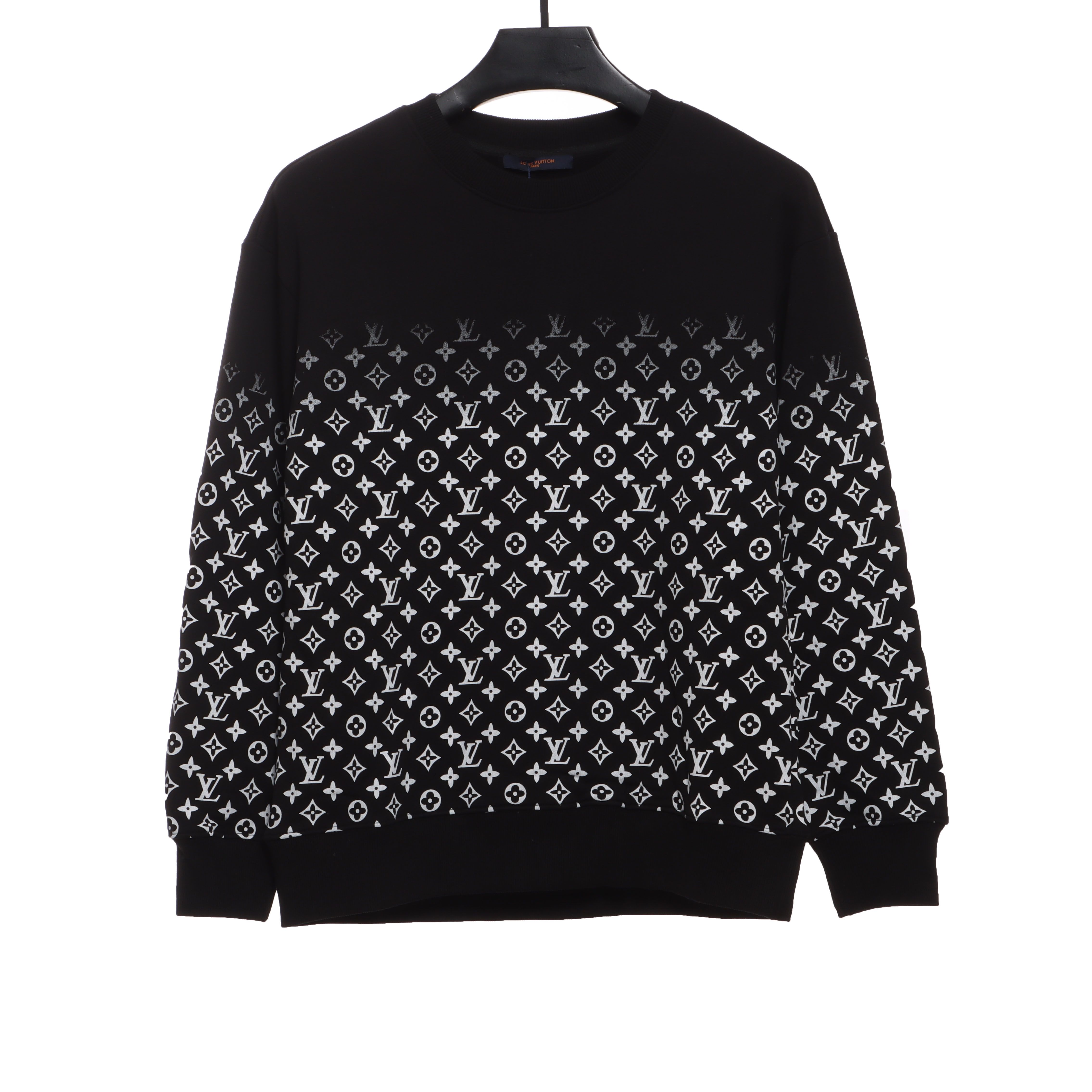 Louis Vuitton Old Flower All Over Gradient Print Sweatshirt Black