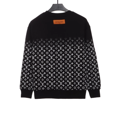 Louis Vuitton Old Flower All Over Gradient Print Sweatshirt Black 02