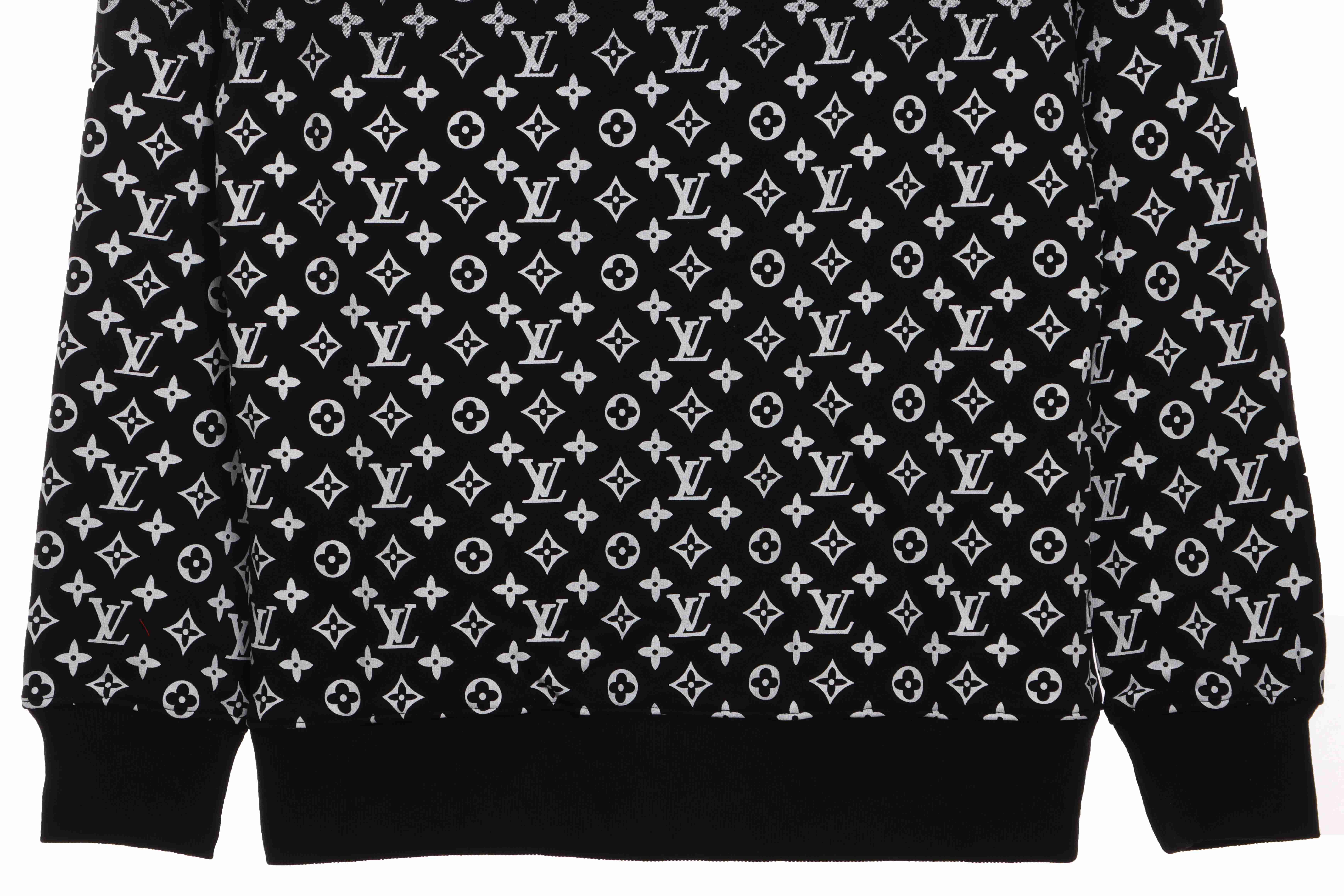 Louis Vuitton Old Flower All Over Gradient Print Sweatshirt Black