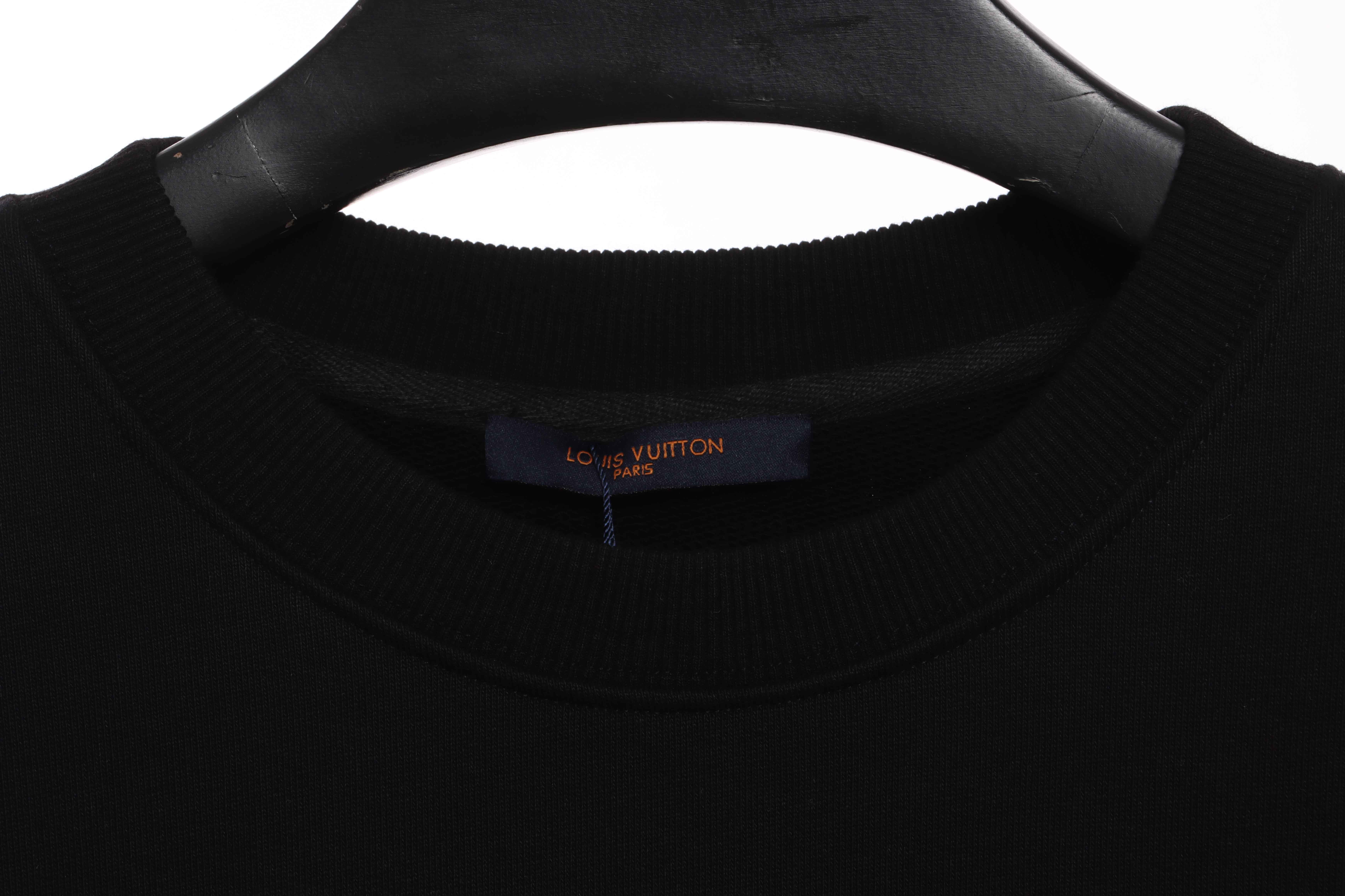 Louis Vuitton Old Flower All Over Gradient Print Sweatshirt Black