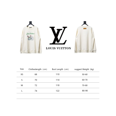 Louis Vuitton Rabbit Fashion Shoes Printed Round Neck Sweatshirt Beige 02