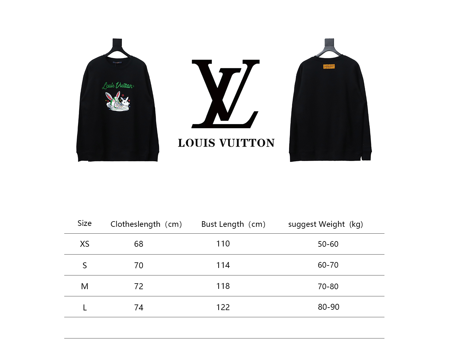 Louis Vuitton Rabbit Shoes Print Crewneck Sweatshirt