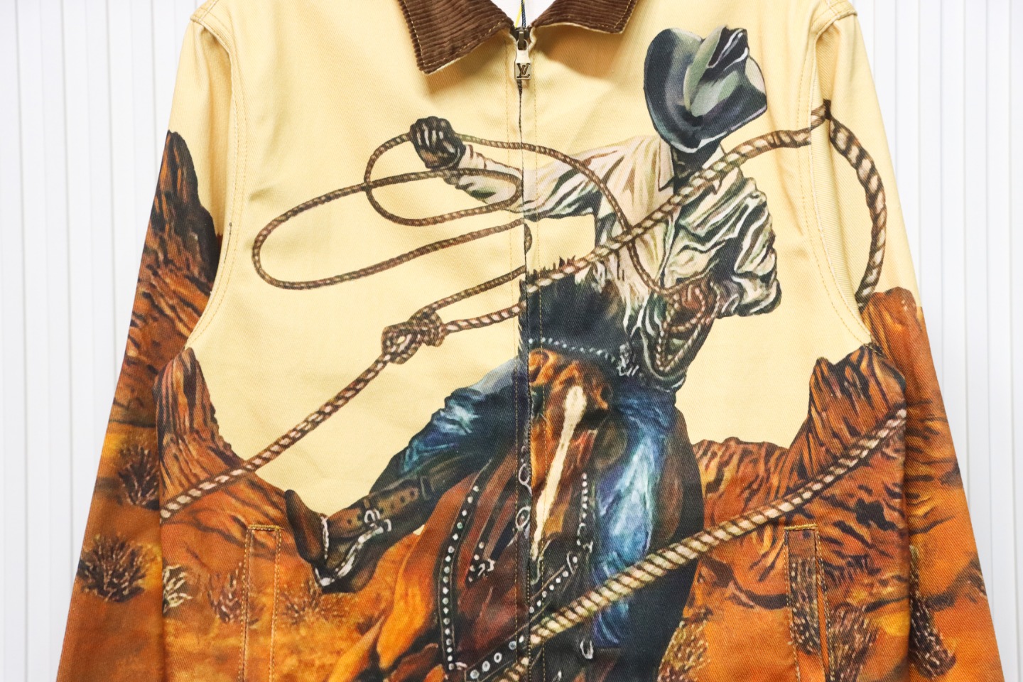 Louis Vuitton Vintage Bonfire Series Warhorse Lassoing Pole Lassoing Denim Jacket