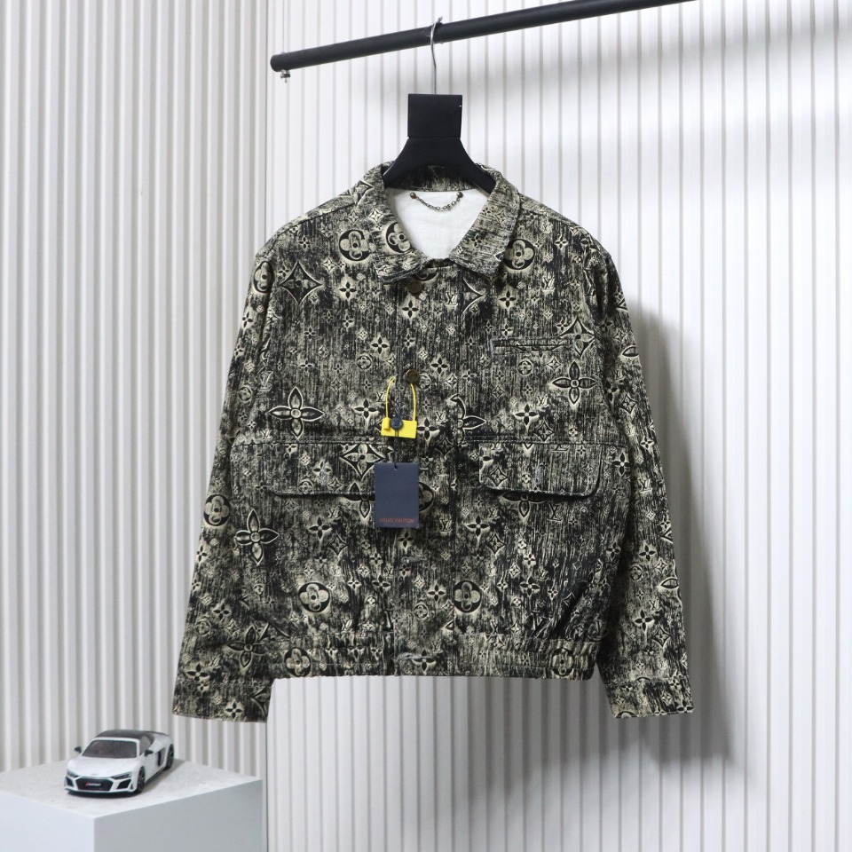 Louis Vuitton Vintage Embossed Denim Jacket