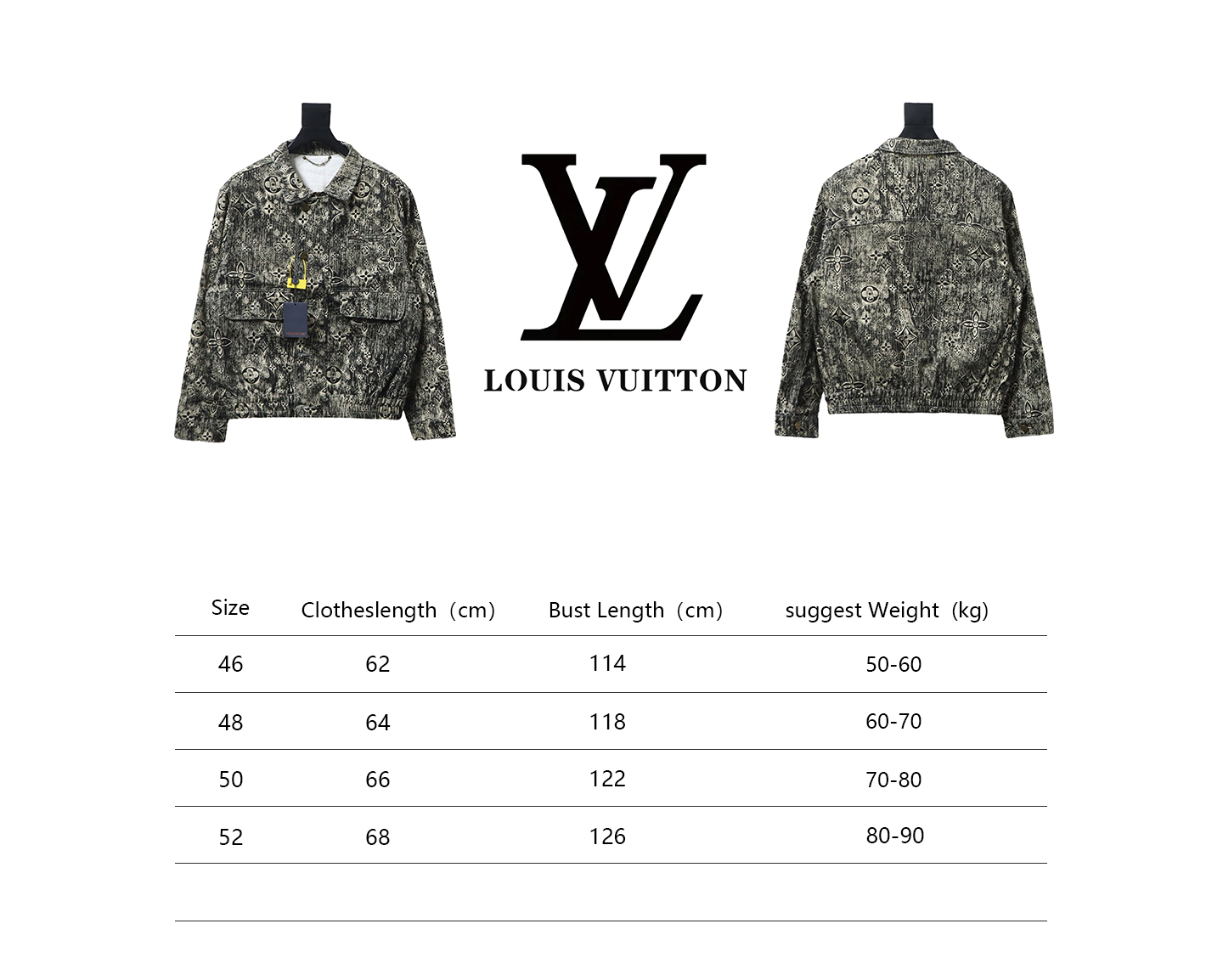 Louis Vuitton Vintage Embossed Denim Jacket