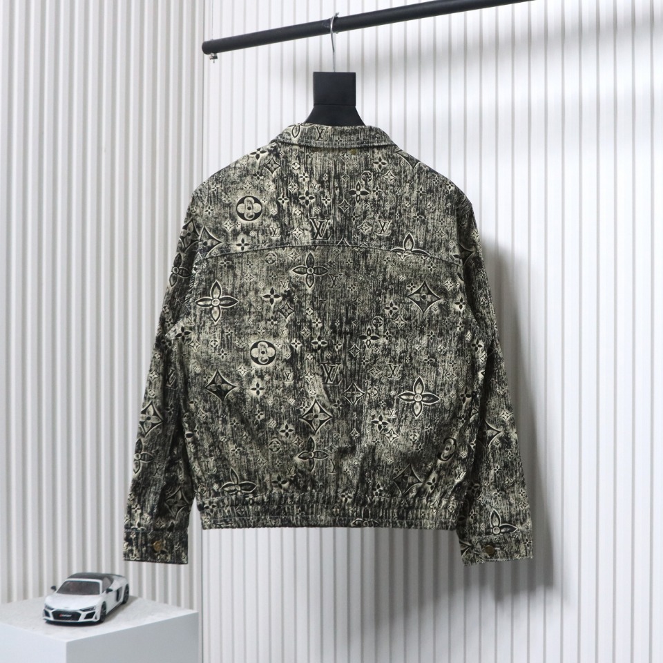 Louis Vuitton Vintage Embossed Denim Jacket