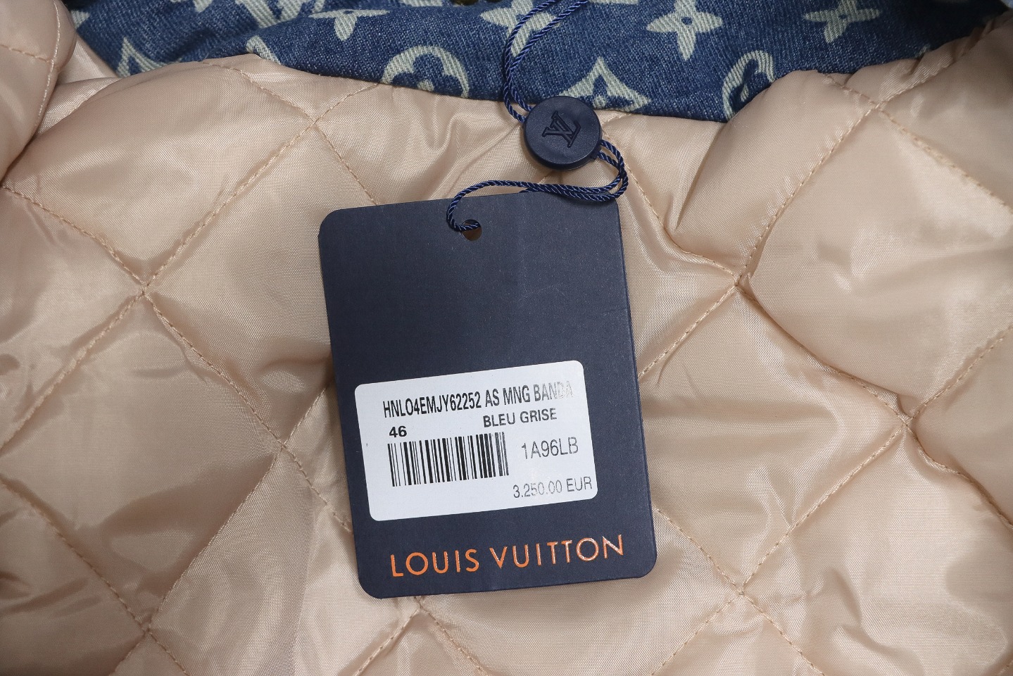 Louis Vuitton Vintage Rose Floral Patch Denim Jacket