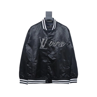 Louis Vuitton x Pharrell 2024 Classic Hot Brick Embroidered Baseball Jacket 01