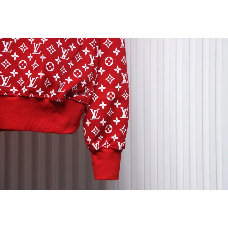 Louis Vuitton x SUP Full Print Red Hoodie