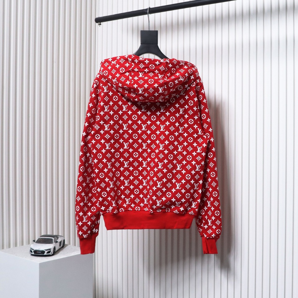Louis Vuitton x SUP Full Print Red Hoodie
