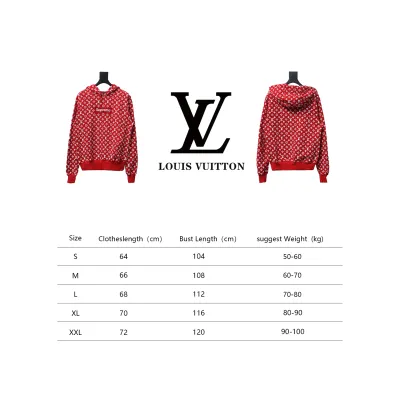 Louis Vuitton x SUP Full Print Red Hoodie 02