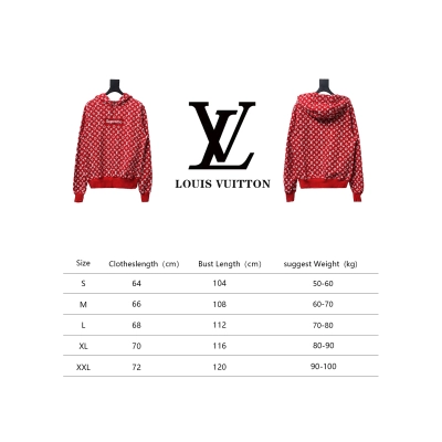 Louis Vuitton x SUP Full Print Red Hoodie 02