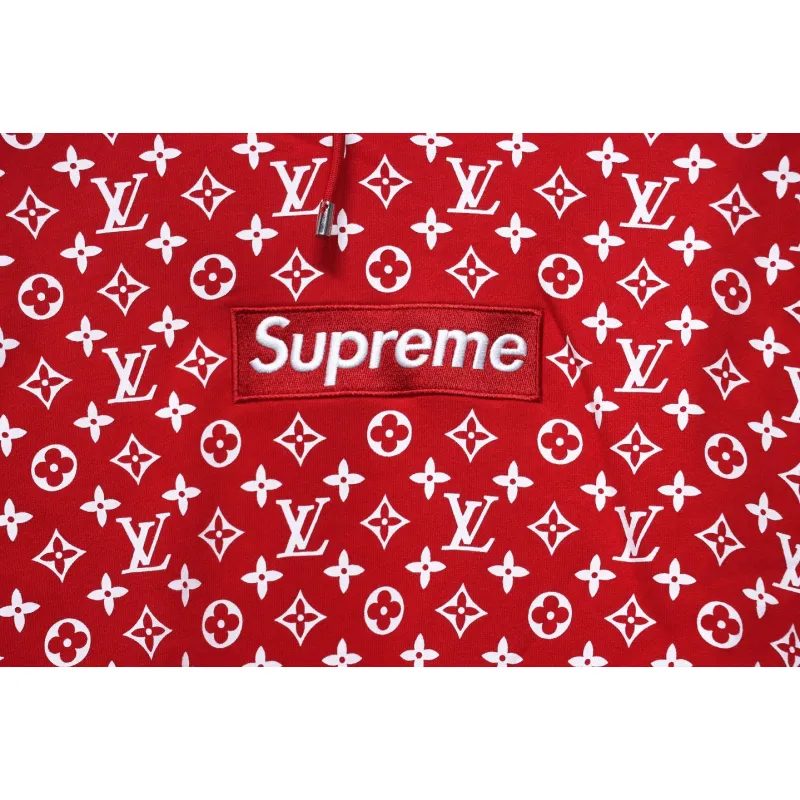 Louis Vuitton x SUP Full Print Red Hoodie