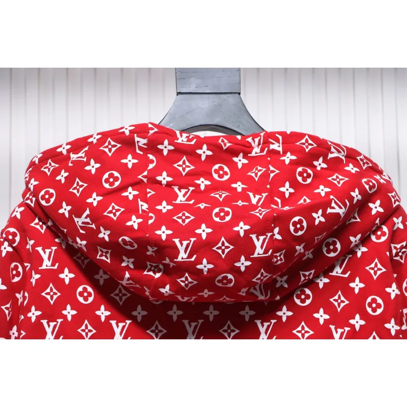 Louis Vuitton x SUP Full Print Red Hoodie