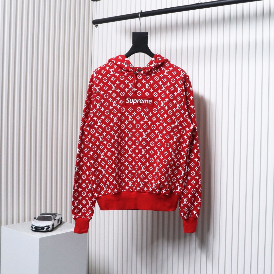 Louis Vuitton x SUP Full Print Red Hoodie