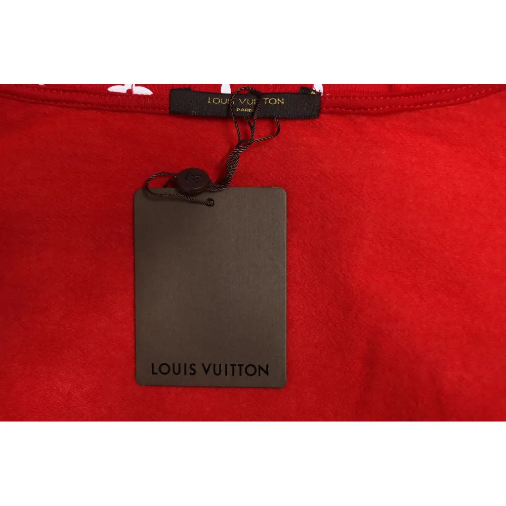 Louis Vuitton x SUP Full Print Red Hoodie