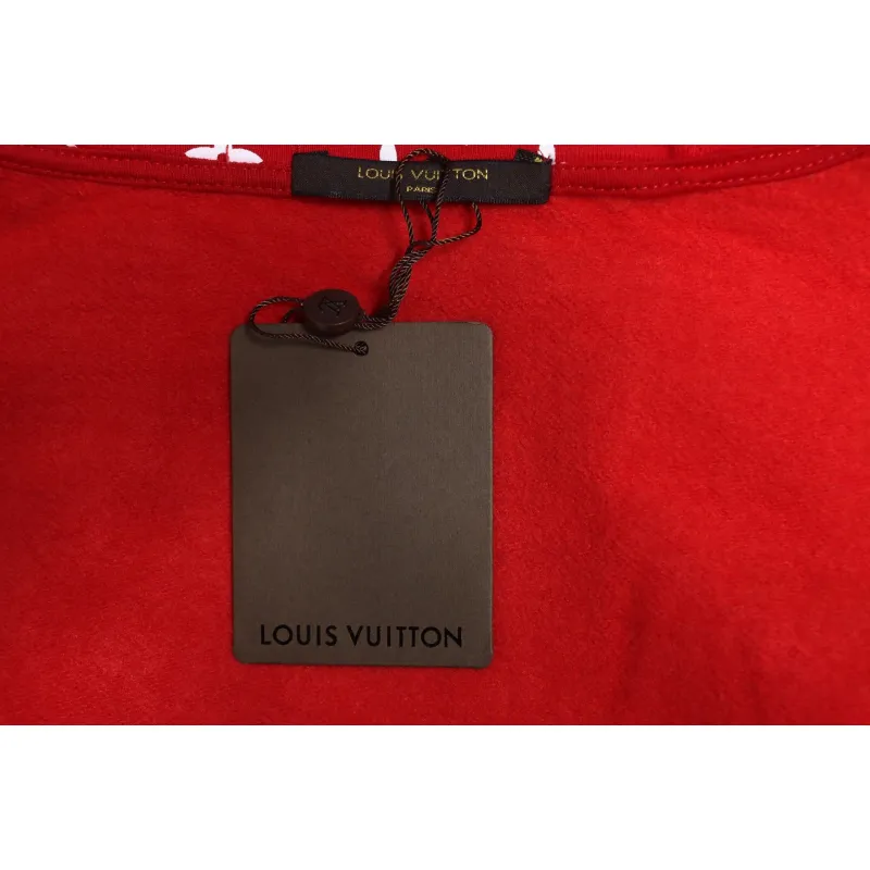 Louis Vuitton x SUP Full Print Red Hoodie