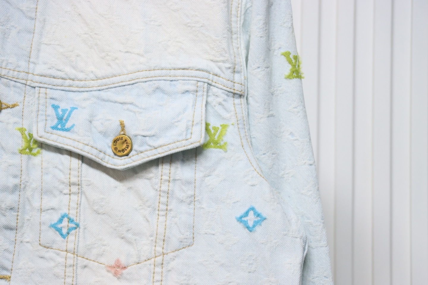 Louis Vuitton x Tyler Monogram Jacquard Embroidered Denim Jacket