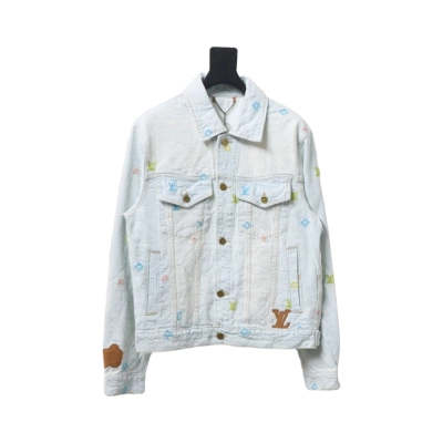 Louis Vuitton x Tyler Monogram Jacquard Embroidered Denim Jacket 01