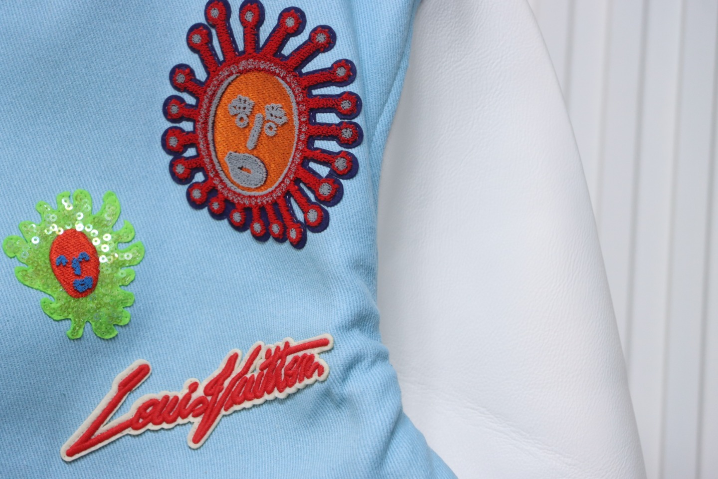 Louis Vuitton Yayoi Kusama Co-Branded Sunfish Label Baseball Jacket