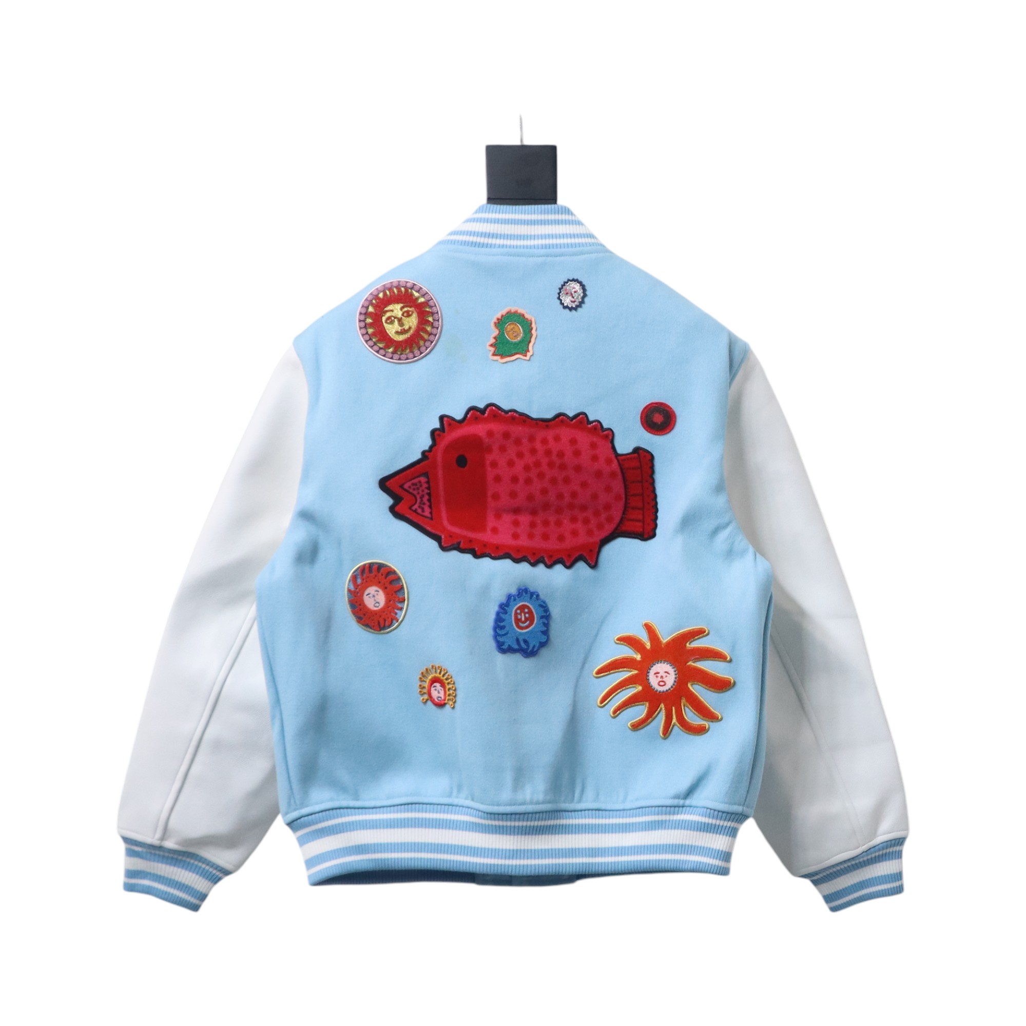 Louis Vuitton Yayoi Kusama Co-Branded Sunfish Label Baseball Jacket