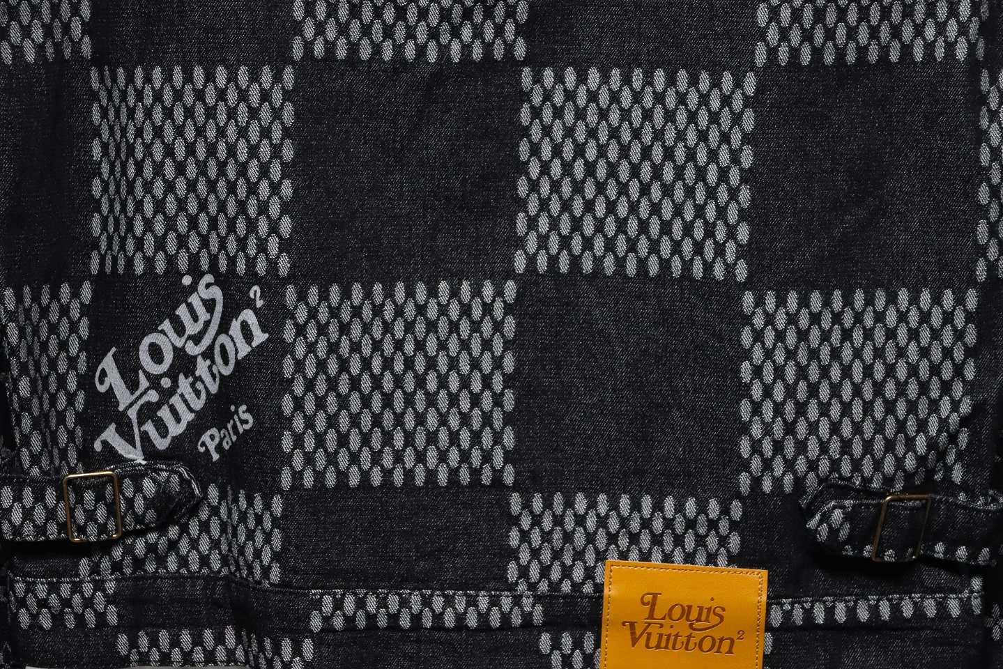 Louis Vuitton 20Fw Checkerboard Pattern Denim Long Sleeve Jacket Black