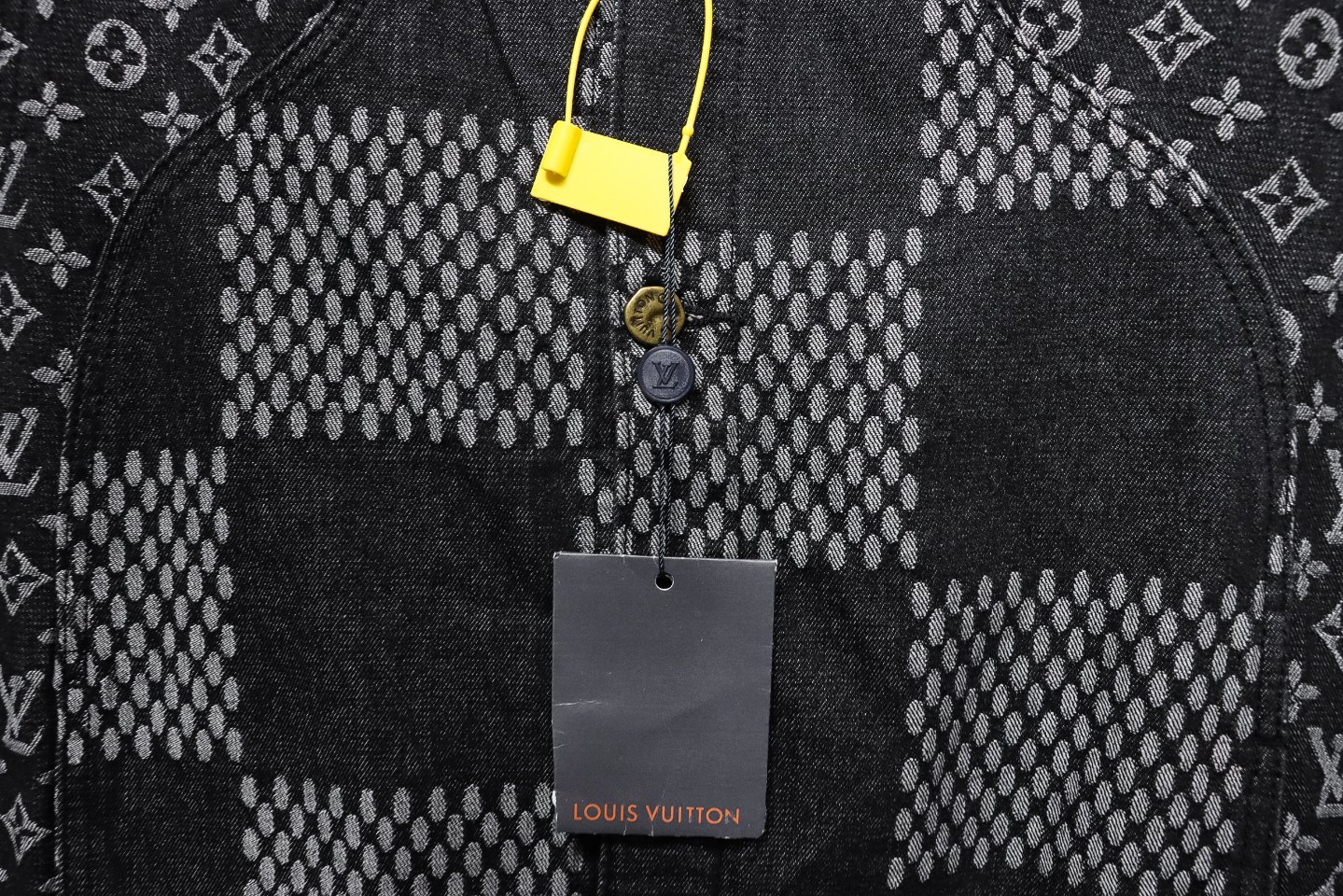 Louis Vuitton 20Fw Checkerboard Pattern Denim Long Sleeve Jacket Black