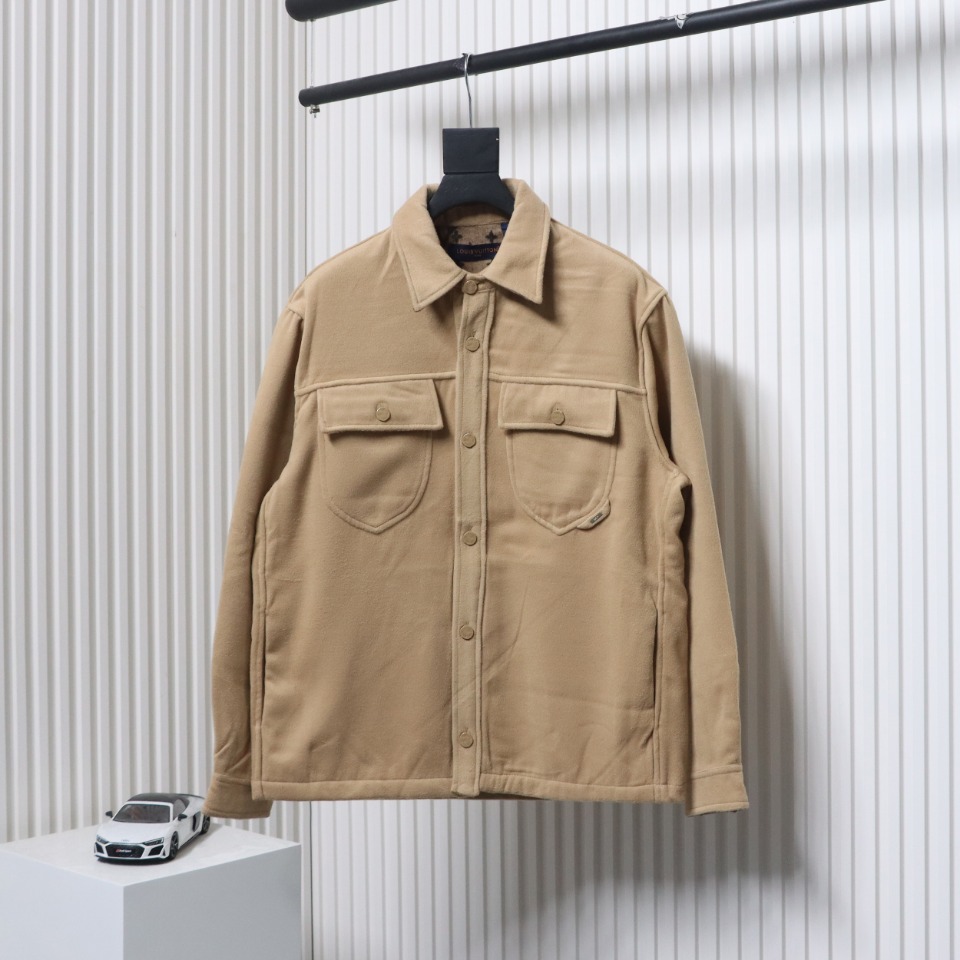 Louis Vuitton 23FW Double-Faced Cashmere Khaki Jacket
